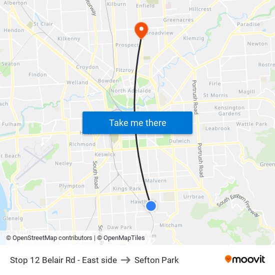 Stop 12 Belair Rd - East side to Sefton Park map