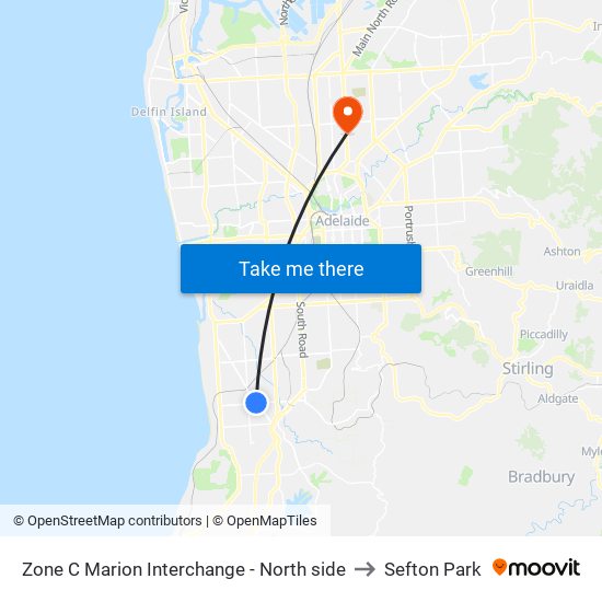 Zone C Marion Interchange - North side to Sefton Park map