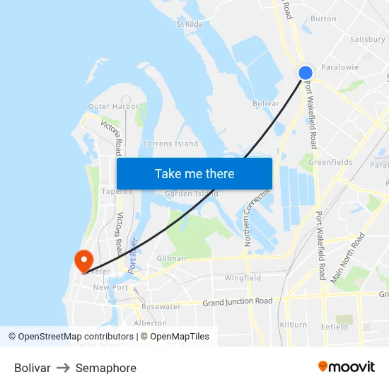 Bolivar to Semaphore map