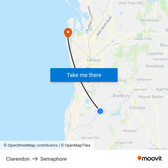 Clarendon to Semaphore map
