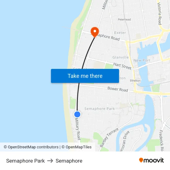 Semaphore Park to Semaphore map