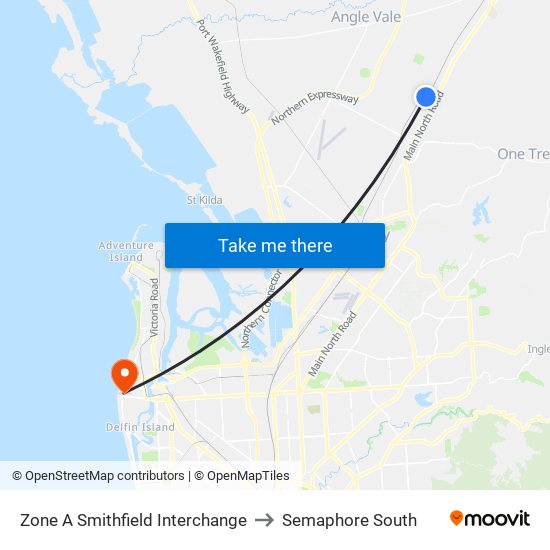 Zone A Smithfield Interchange to Semaphore South map