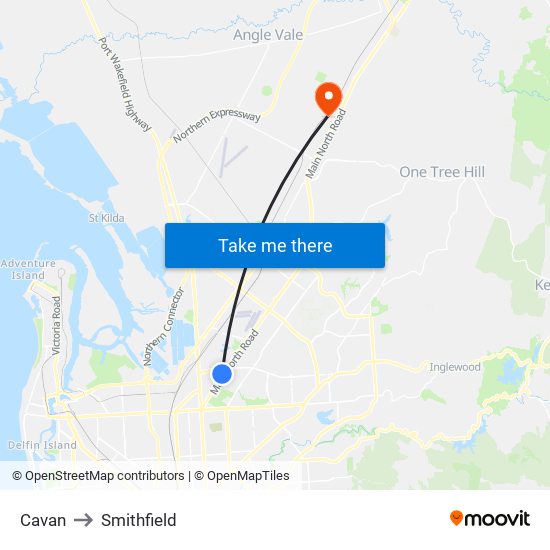 Cavan to Smithfield map