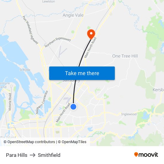 Para Hills to Smithfield map