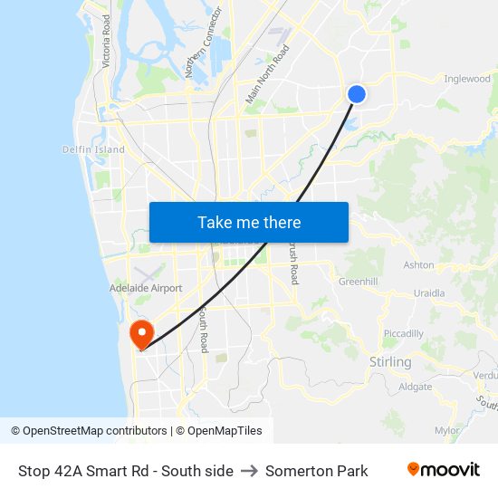 Stop 42A Smart Rd - South side to Somerton Park map