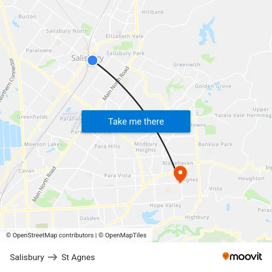 Salisbury to St Agnes map