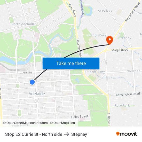 Stop E2 Currie St - North side to Stepney map