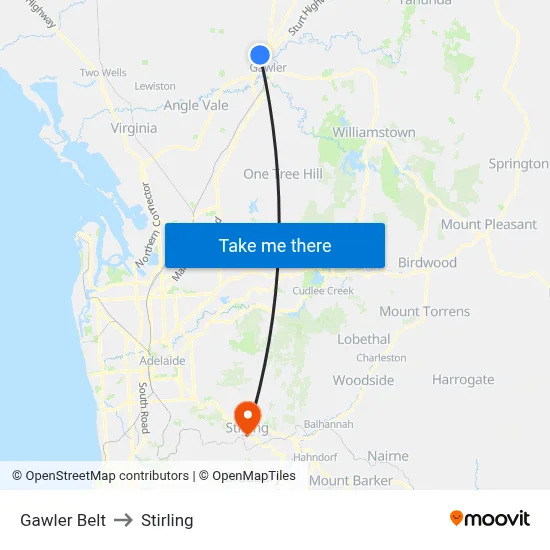 Gawler Belt to Stirling map