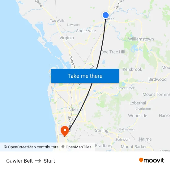 Gawler Belt to Sturt map