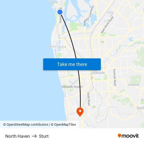 North Haven to Sturt map