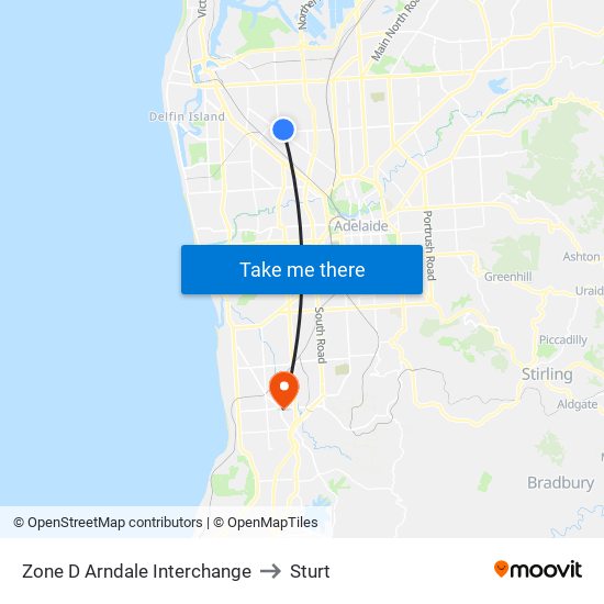 Zone D Arndale Interchange to Sturt map