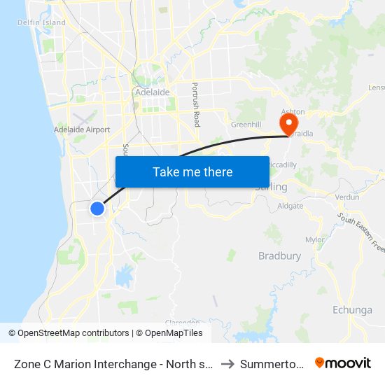 Zone C Marion Interchange - North side to Summertown map