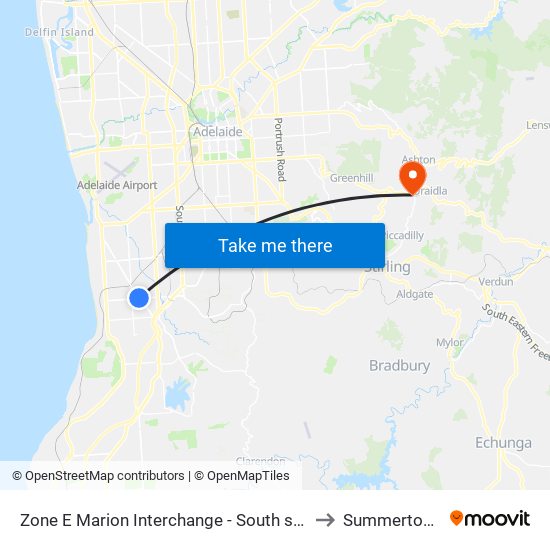 Zone E Marion Interchange - South side to Summertown map