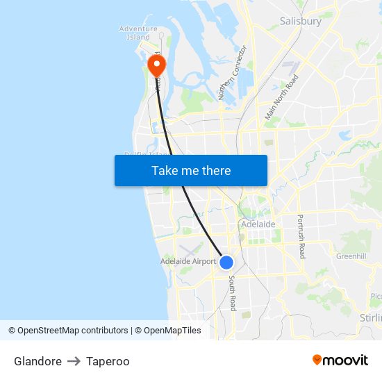 Glandore to Taperoo map