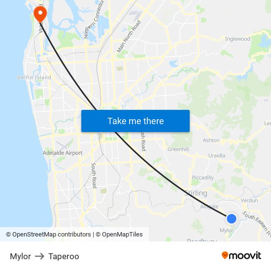 Mylor to Taperoo map