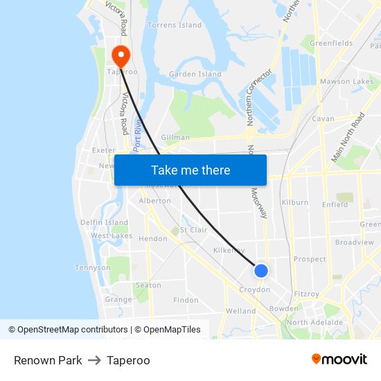 Renown Park to Taperoo map