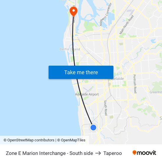 Zone E Marion Interchange - South side to Taperoo map