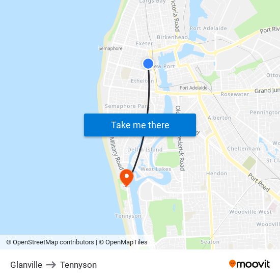 Glanville to Tennyson map