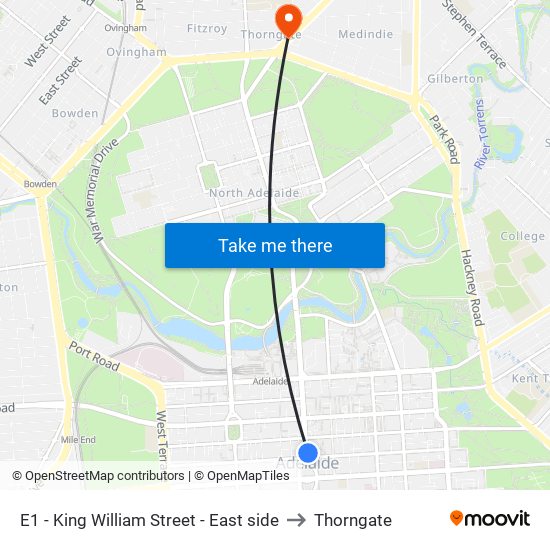 E1 - King William Street - East side to Thorngate map