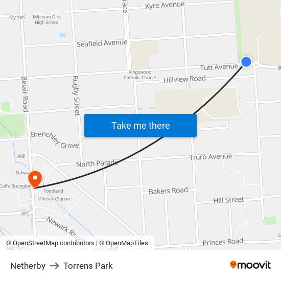 Netherby to Torrens Park map