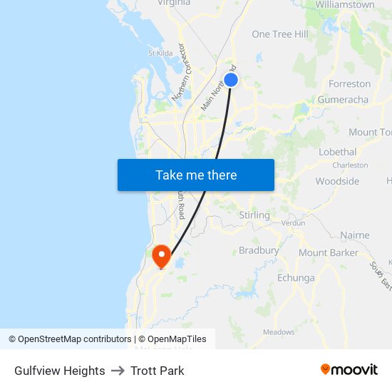 Gulfview Heights to Trott Park map