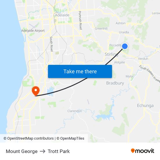Mount George to Trott Park map
