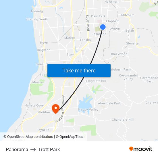 Panorama to Trott Park map