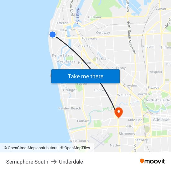 Semaphore South to Underdale map