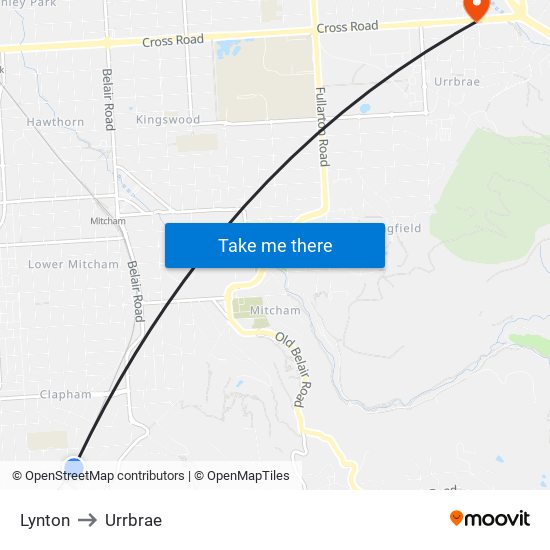 Lynton to Urrbrae map