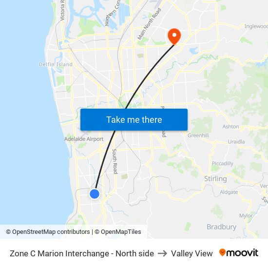 Zone C Marion Interchange - North side to Valley View map