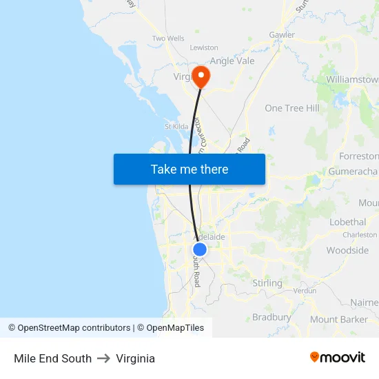 Mile End South to Virginia map