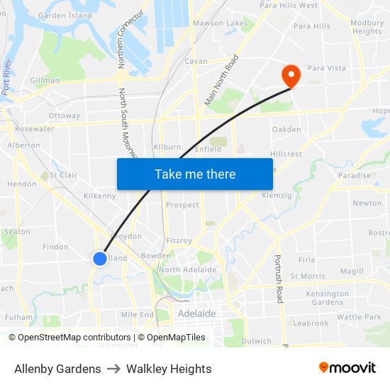 Allenby Gardens to Walkley Heights map