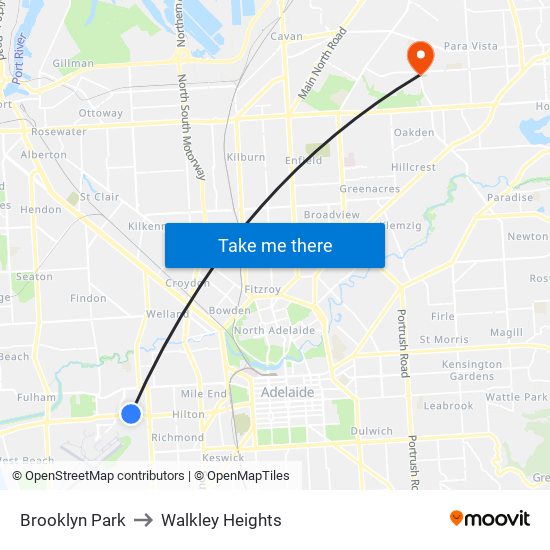 Brooklyn Park to Walkley Heights map