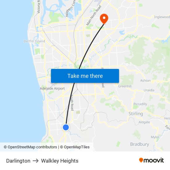 Darlington to Walkley Heights map