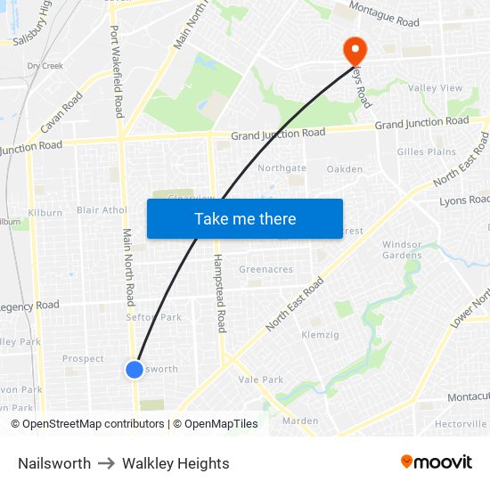 Nailsworth to Walkley Heights map