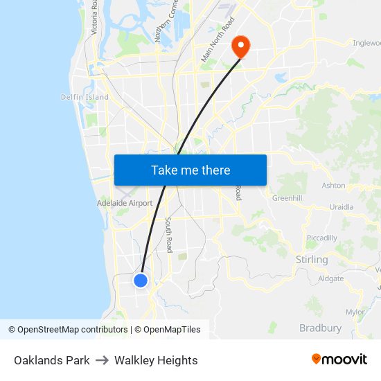 Oaklands Park to Walkley Heights map