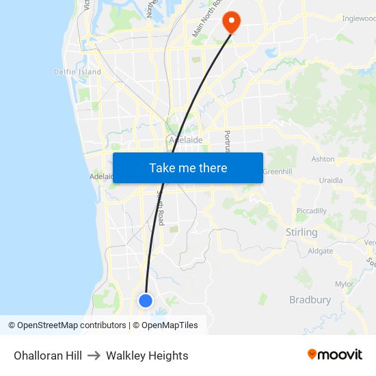 Ohalloran Hill to Walkley Heights map