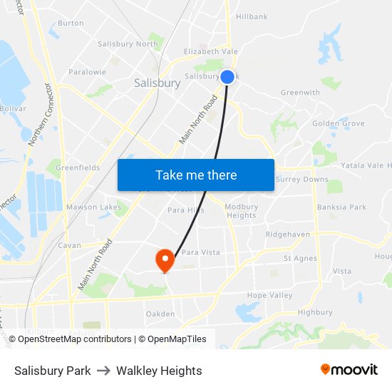 Salisbury Park to Walkley Heights map