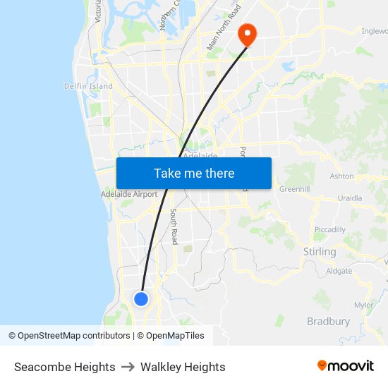 Seacombe Heights to Walkley Heights map