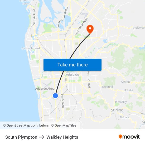 South Plympton to Walkley Heights map