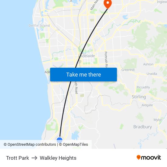 Trott Park to Walkley Heights map