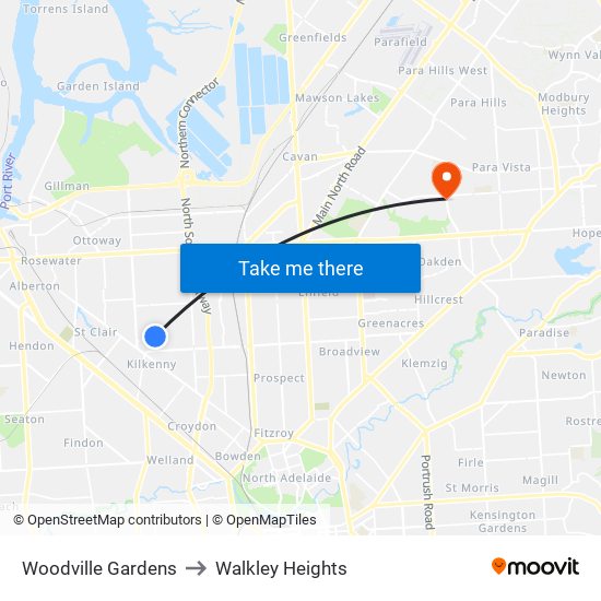 Woodville Gardens to Walkley Heights map