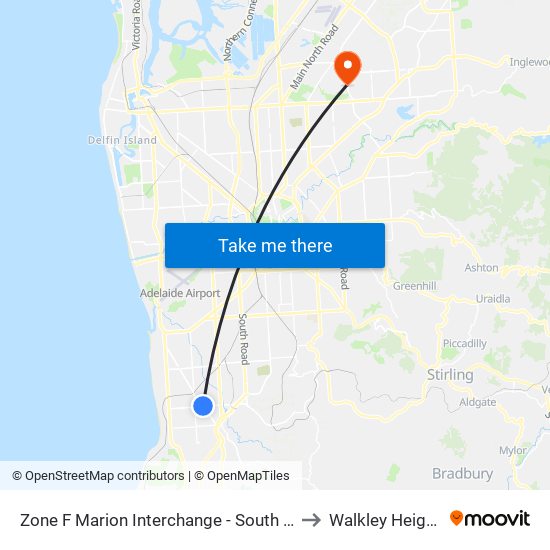 Zone F Marion Interchange - South side to Walkley Heights map