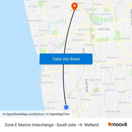 Zone E Marion Interchange - South side to Welland map