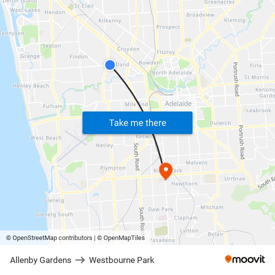 Allenby Gardens to Westbourne Park map