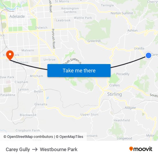 Carey Gully to Westbourne Park map