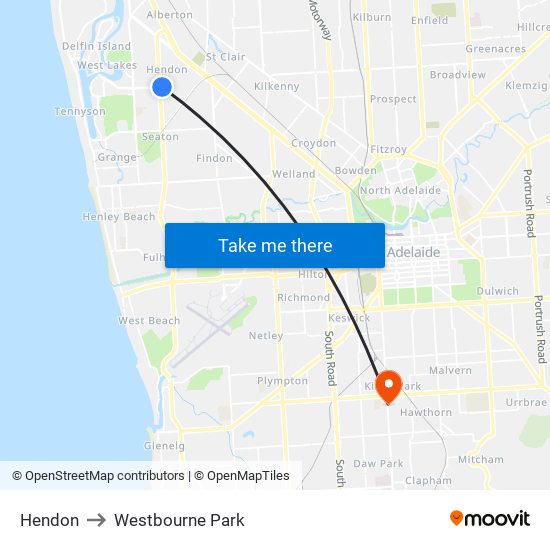 Hendon to Westbourne Park map