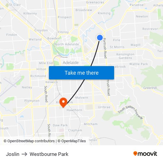 Joslin to Westbourne Park map