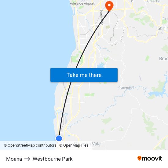 Moana to Westbourne Park map