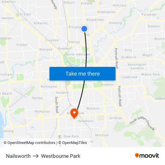 Nailsworth to Westbourne Park map